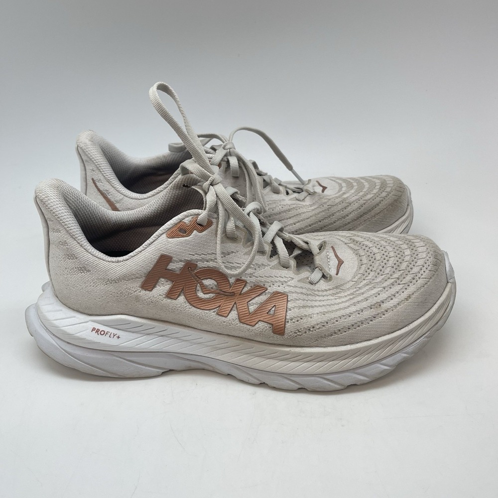 Hoka One One Sneakers‎ Womens 9 B Mach 5 1127894 WCPP White Running Gym Shoes